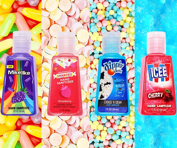 Candy-Scented Hand Sanitizers - Cherry Icee, Smarties, Dippin' Dots, and Mike and Ike