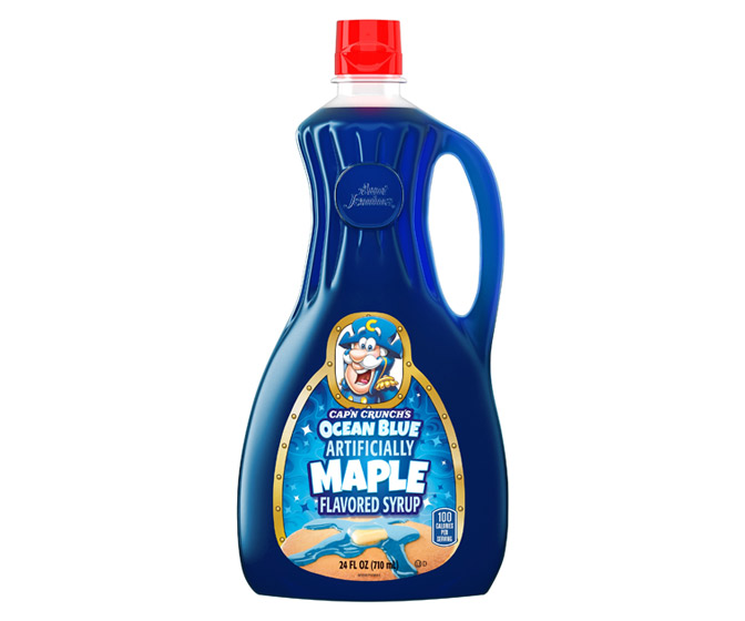 Cap'n Crunch's Ocean Blue Maple Syrup