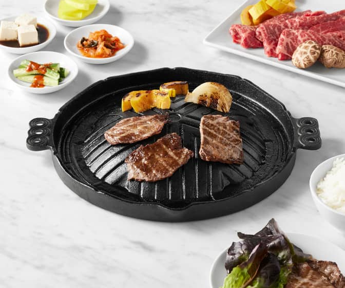 Cast Iron Korean BBQ Grill Pan