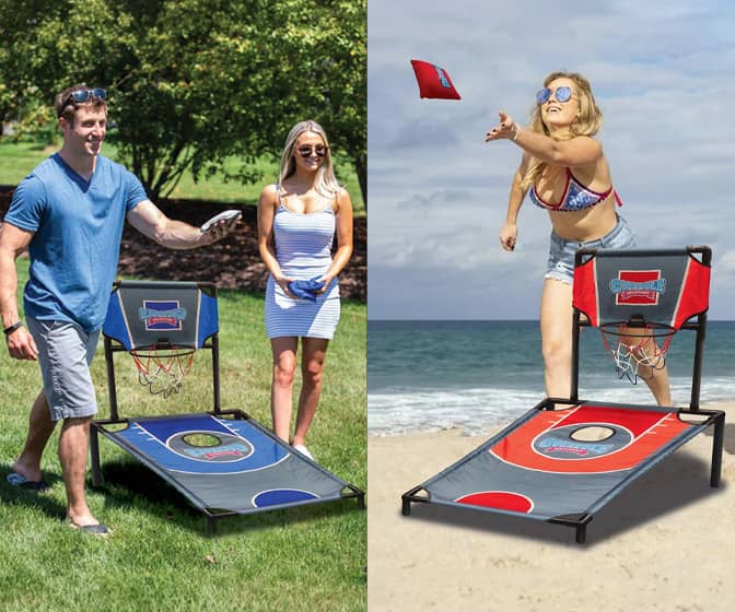 Cornhole Shootout Game - Combines Cornhole and Basketball All-in-One