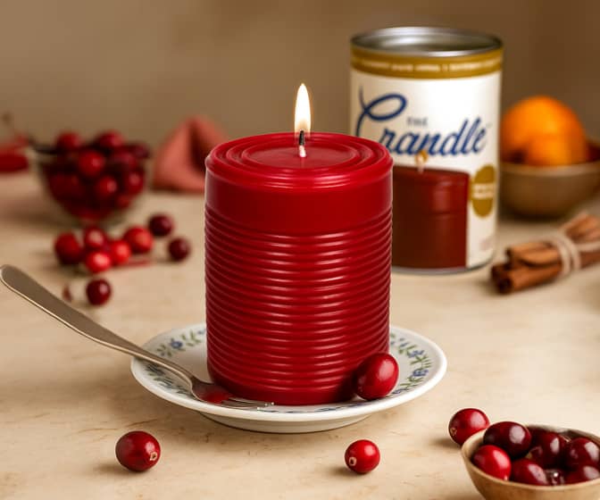 The Crandle - Jellied Cranberry Sauce from a Can Scented Candle