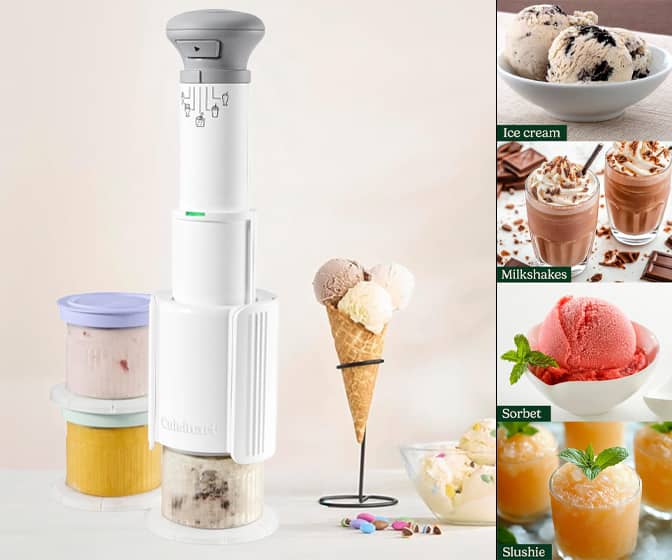 Cuisinart FastFreeze - 5-in-1 Quick Ice Cream / Frozen Dessert Maker