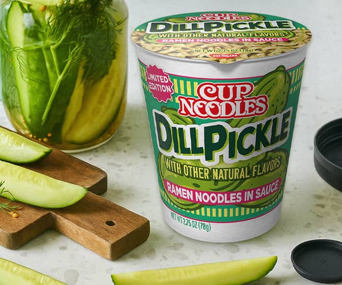 Cup Noodles Dill Pickle Ramen Noodles