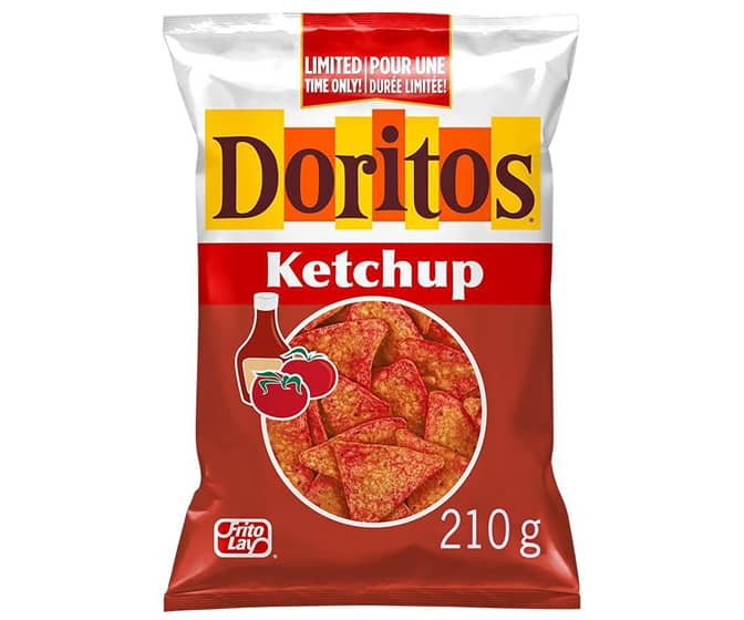 Doritos Ketchup Flavored Tortilla Chips From Canada