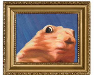 Dramatic Chipmunk Oil Painting