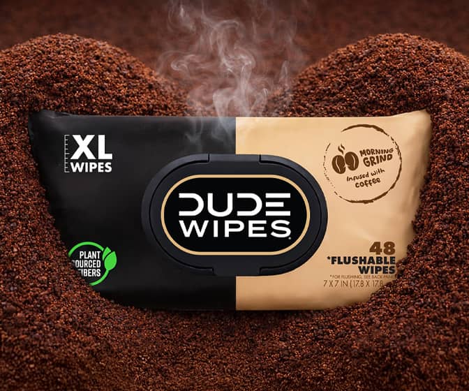 DUDE Wipes Morning Grind - Coffee-Scented Flushable Wipes