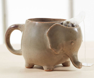 Elephant Tea Mug With Tea Bag Holder