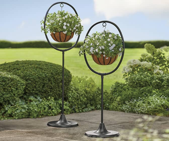 Ellipse Freestanding Hanging Planter Stand