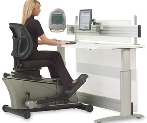 Elliptical Machine Adjustable-Height Desk