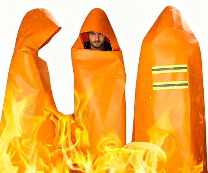 Emergency Whole-Body Fireproof Escape Cloak / Fire Blanket