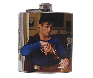 Evil Drunk Superman Flask