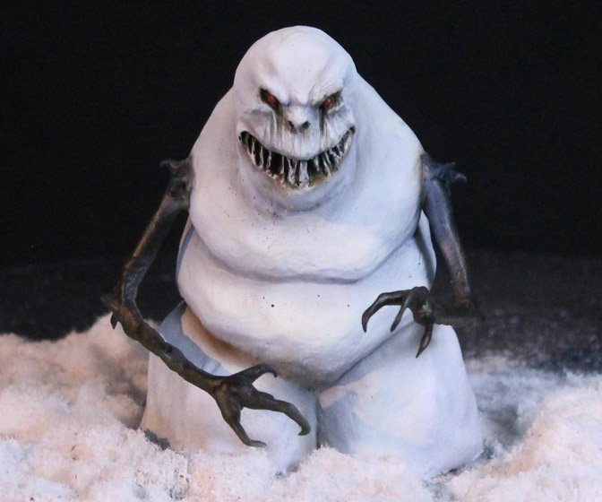 Evil Snowman Statue