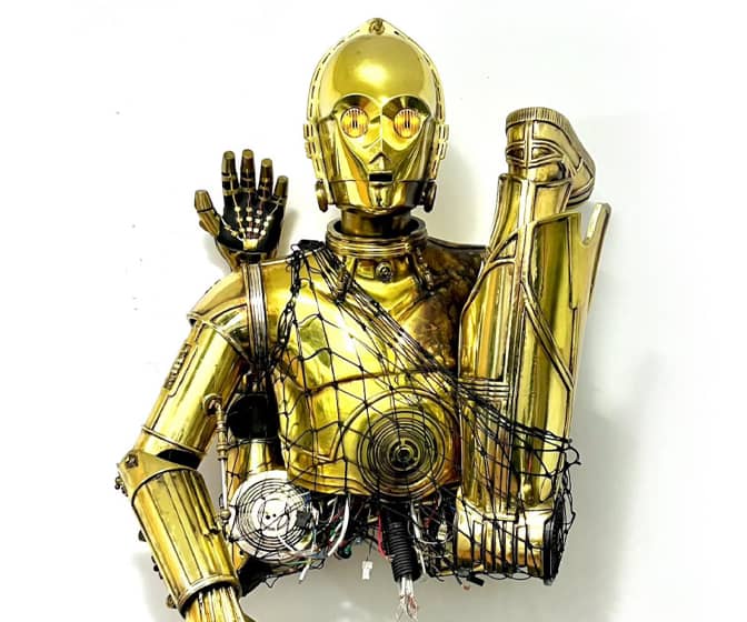Exploded Life-Size C-3PO Droid Parts
