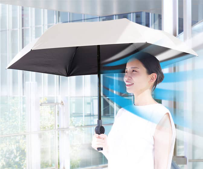 Fanbrella Pole Plus - Parasol with a Built-in Cooling Fan