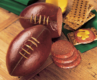 Football Summer Sausage - Complete with Lacing and Stitches