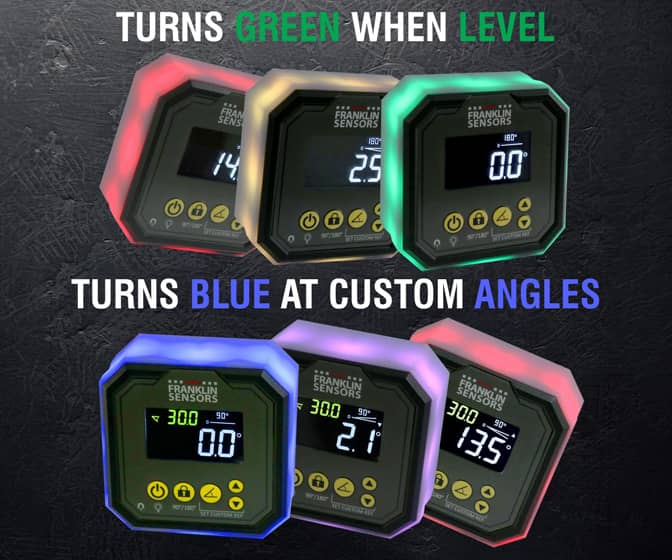 Franklin Sensors Light Cube - Illuminated Digital Level / Angle Gauge