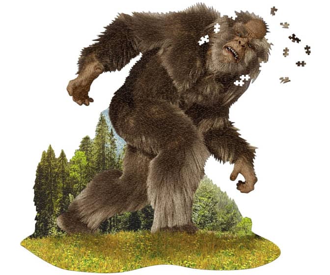 Giant 1,000 Piece Sasquatch-Shaped Jigsaw Puzzle