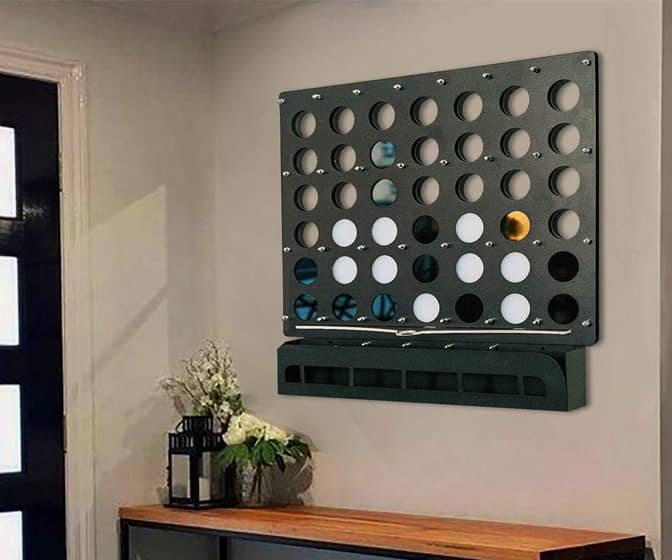 Giant 4-in-a-Row Wall Game / Decorative Dot Pattern Wall Art