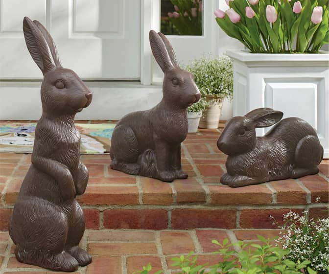 Giant Chocolate Bunny Rabbit Statues
