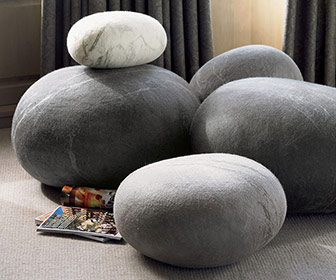 Giant Felted Merino Wool Stones
