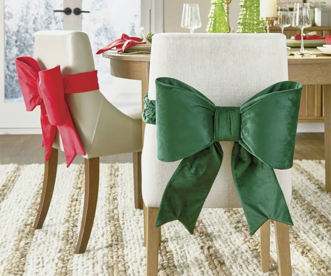Giant Festive Dining Chair Bow Bands