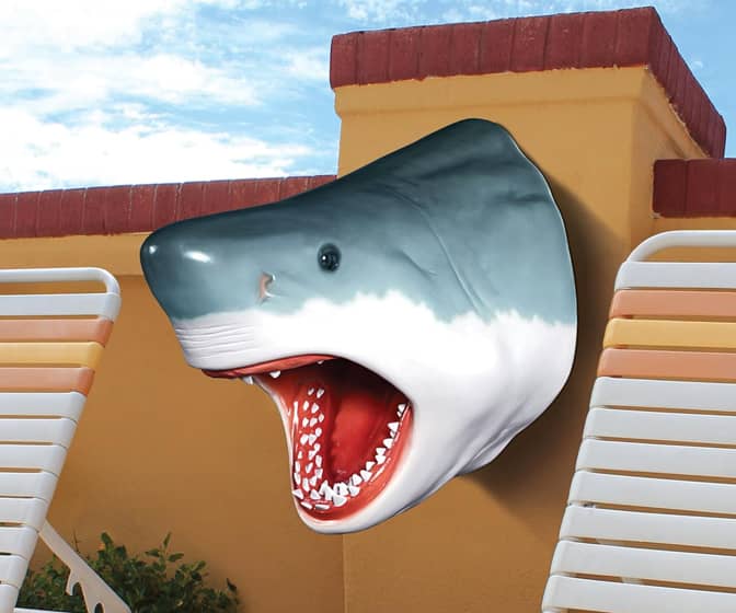 Giant Great White Shark Trophy Head Sculpture