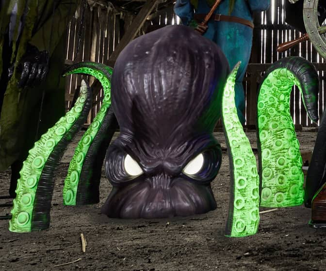 Giant Illuminated Kraken Sea Monster Yard Decoration