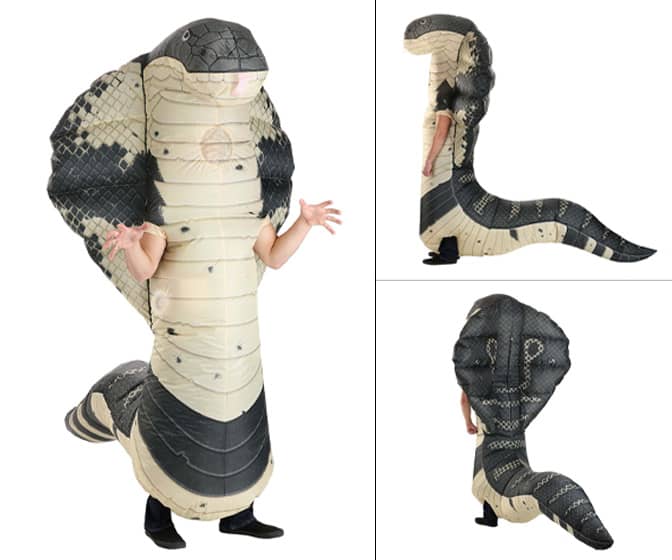Giant Inflatable King Cobra Snake Costume