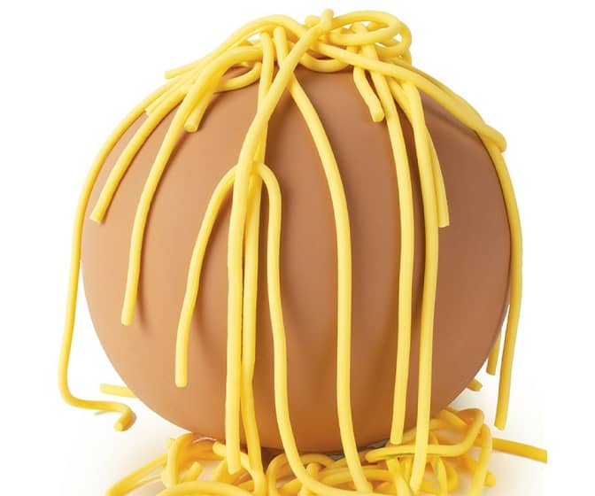 Giant Meatball Stress Ball With Stretchy Spaghetti Noodles