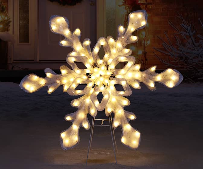Giant Outdoor Twinkling LED Snowflake Display