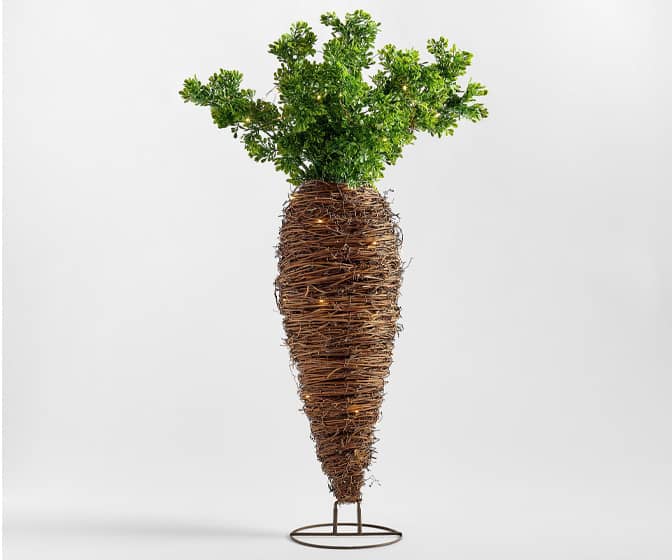 Giant Pre-Lit Rattan Carrot Decorations