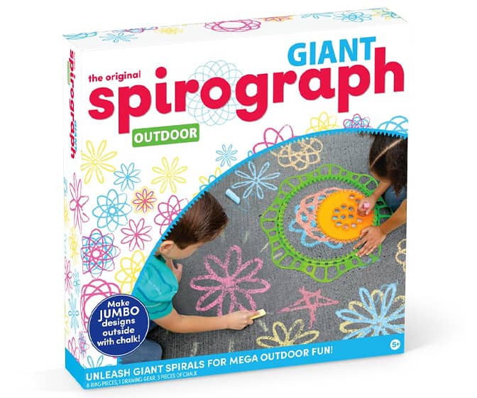 Giant Spirograph Outdoor - Creates Jumbo Sidewalk Chalk Spiral Designs