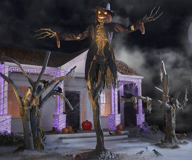 Gigantic 15-Ft Animated LED Scarecrow / Pumpkin Vine Monster