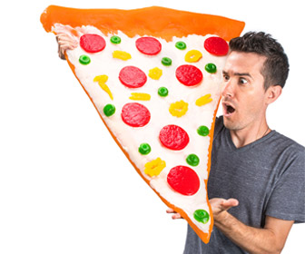 Gigantic 28 Pound Gummy Pizza Slice