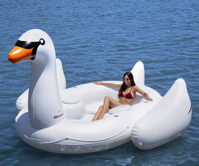 Gigantic 6 Person Inflatable Swan