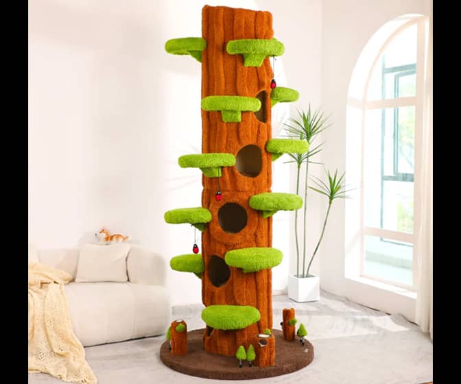Ophelia & Co. Tall Cat Tree Tower For Indoor Big Cats With Extra-Large