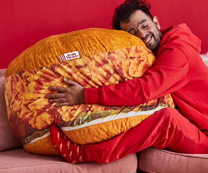 Gigantic KFC Chicken Sandwich Snuggler Pillow