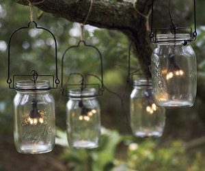 Glass Mason Jar Solar String Lights