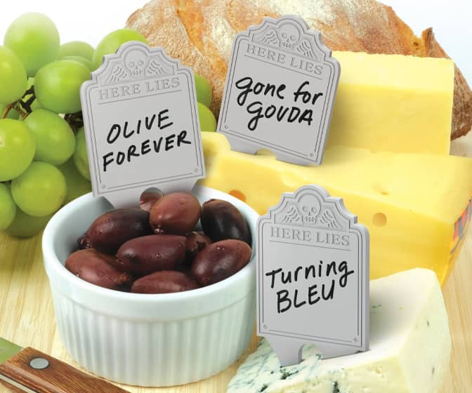 Grave Markers - Reusable Tombstone Food Signs