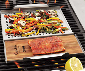 Grill Grid With Plank Holder