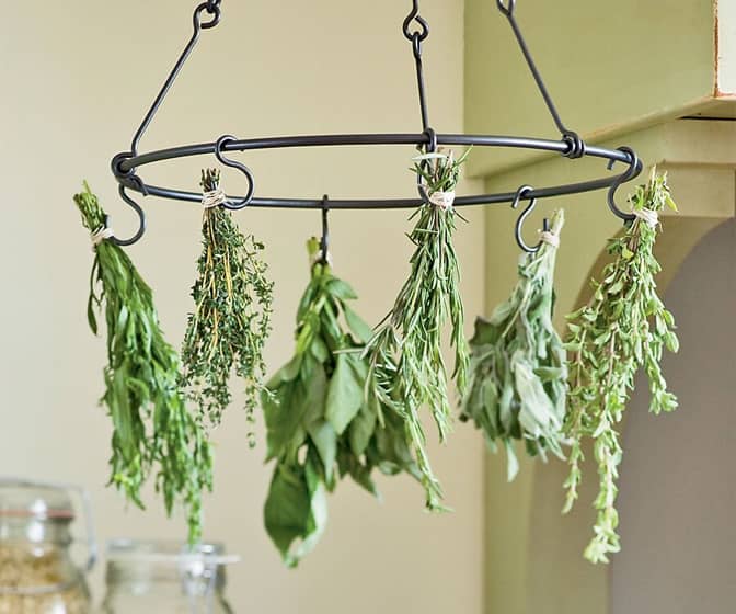 Hanging Herb Drying Rack - Preserve Fresh Herbs, Flowers, Hot Peppers, Garlic, and More