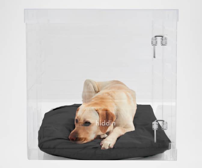 HIDDIN Clear View Acrylic Pet Crate / Zig-Zag Pet Gate / Side Table