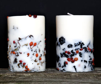 Icelandic Lava Stone and Moss Candles