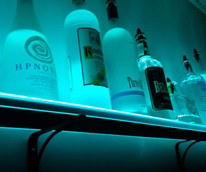 Illuminated Liquor Bottle Shelf - Unlimited Colors And Multiple Lighting Effects