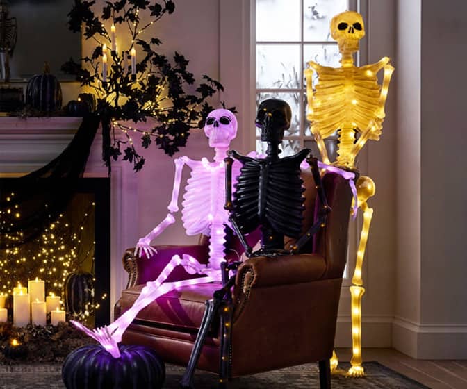 Illuminated Mr. Bones Skeleton - Stands Nearly 6-Foot Tall!