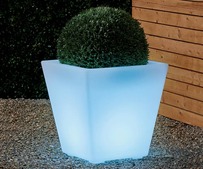 Illuminated Outdoor Planter