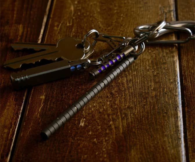 Inchworm - Titanium Rod Keychain Ruler