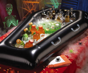 Inflatable Coffin Halloween Cooler / Buffet