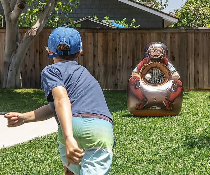 Inflataman - Life-Sized Inflatable Catcher Baseball Pitching Challenge