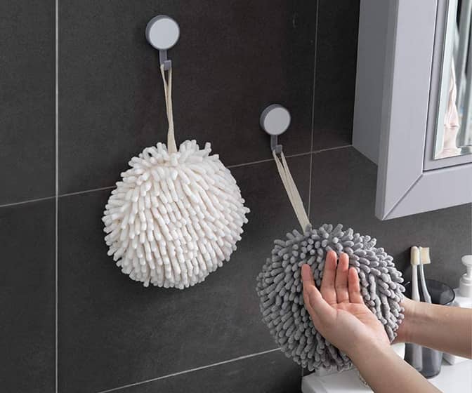 Instant Dry Fuzzy Ball Hand Towels